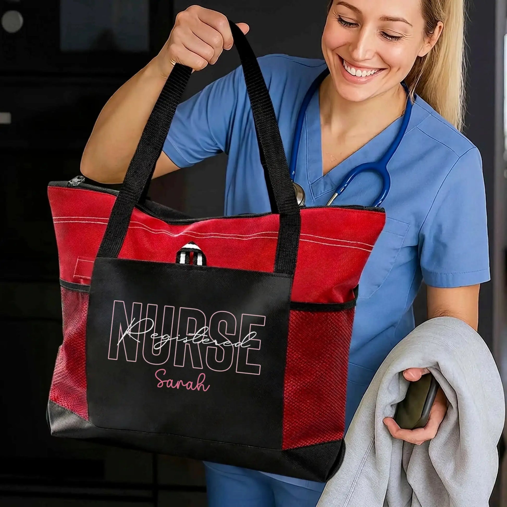 Nursehype Personalized Registered Nurse Outline Tote Bag