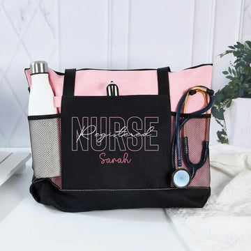 Nursehype Personalized Registered Nurse Outline Tote Bag