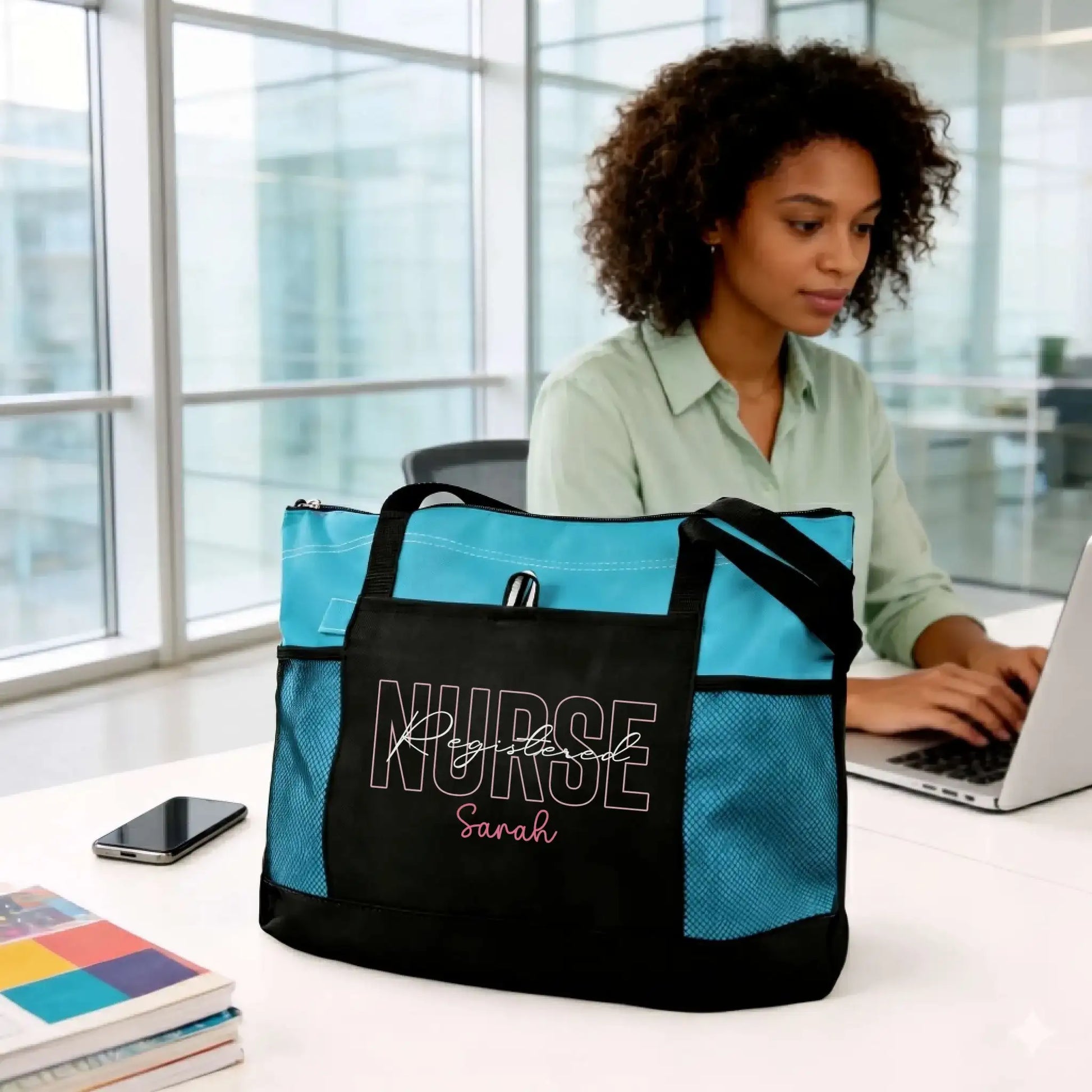 Nursehype Personalized Registered Nurse Outline Tote Bag
