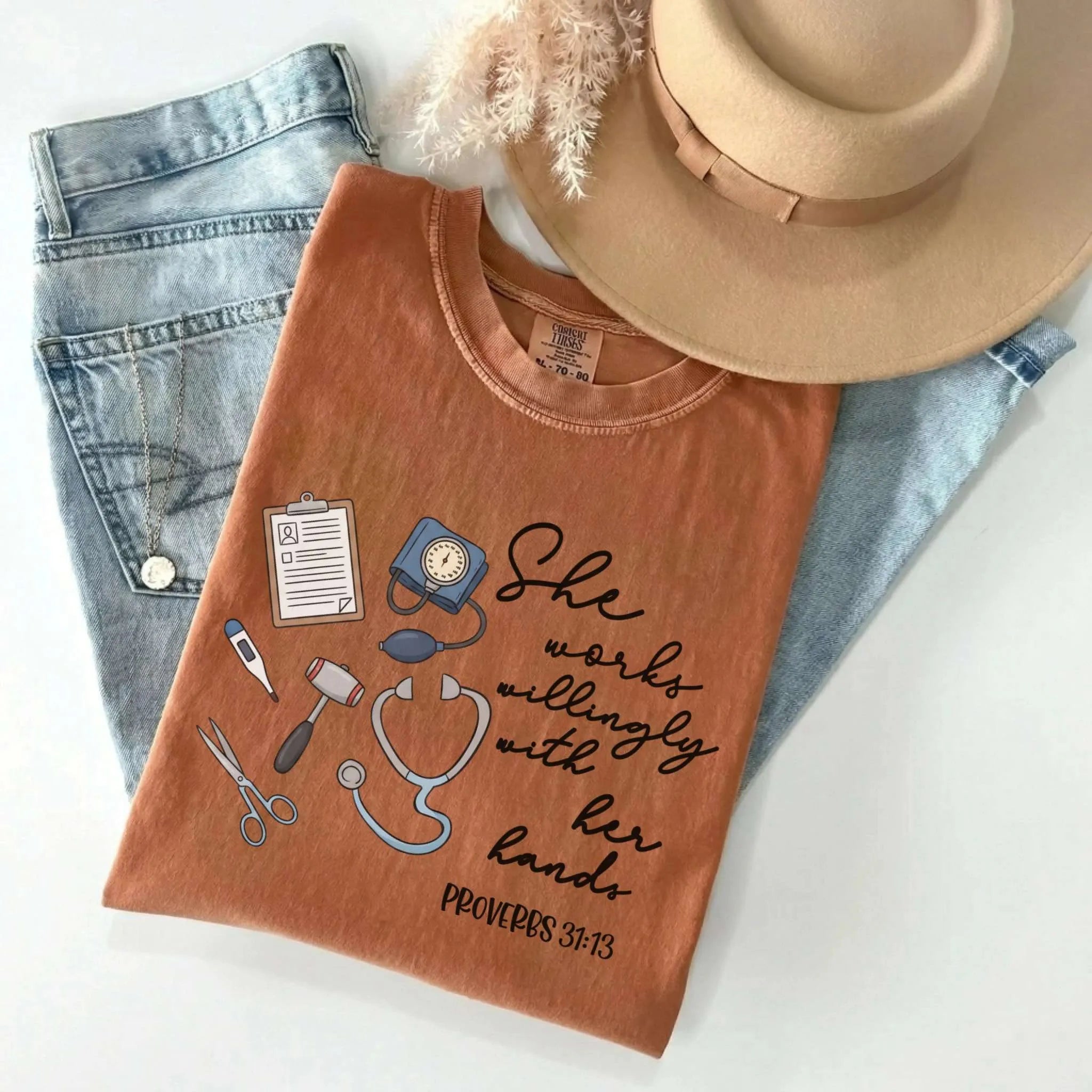 Proverbs 31:13 Nurse Comfort Colors Tee