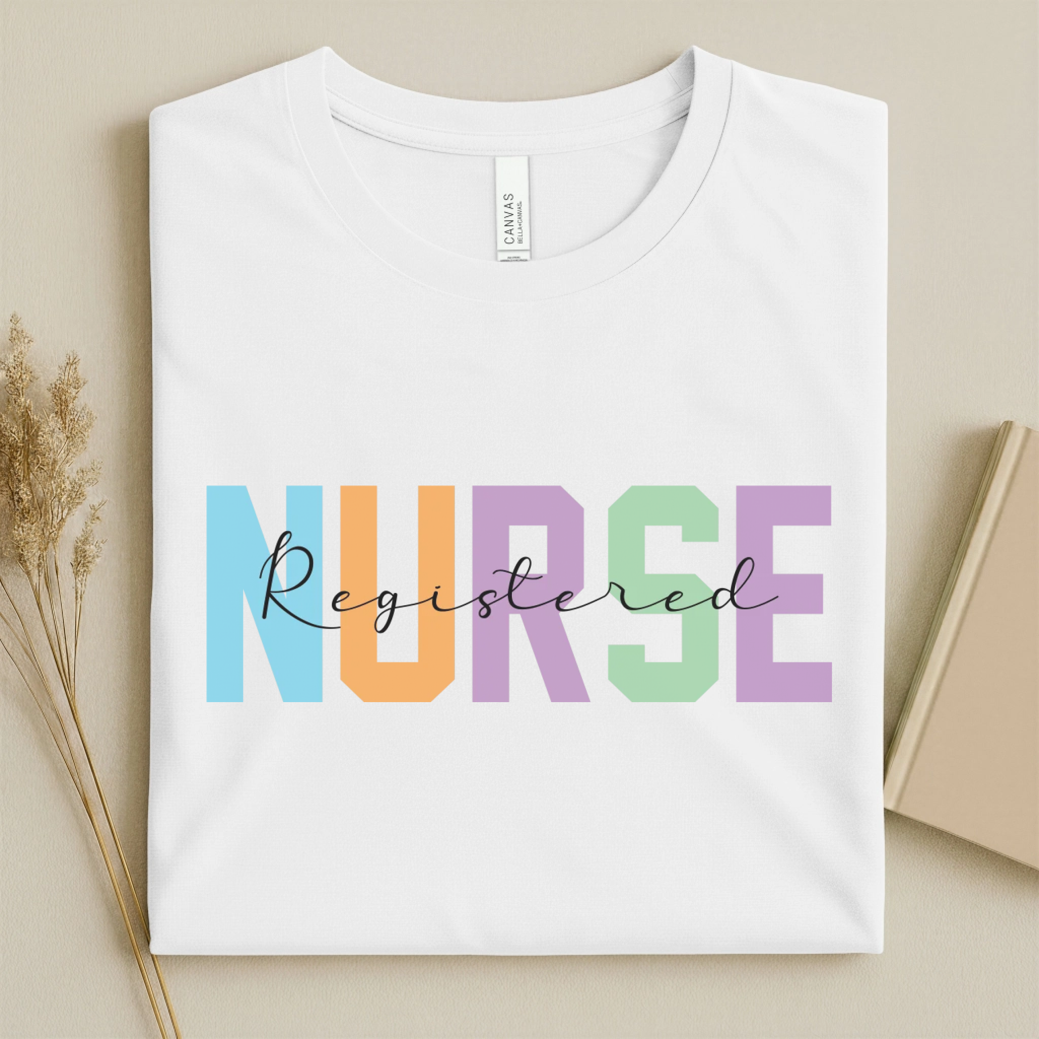 Registered Nurse Colorful Varsity Nurse T-Shirt