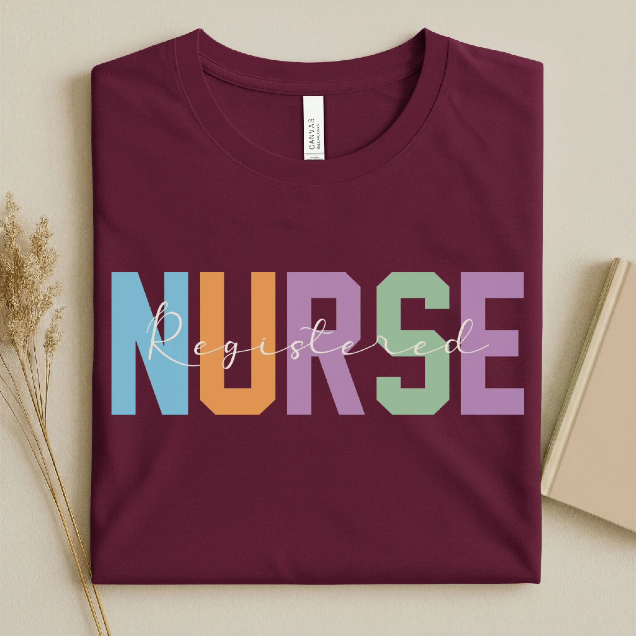 Registered Nurse Colorful Varsity Nurse T-Shirt