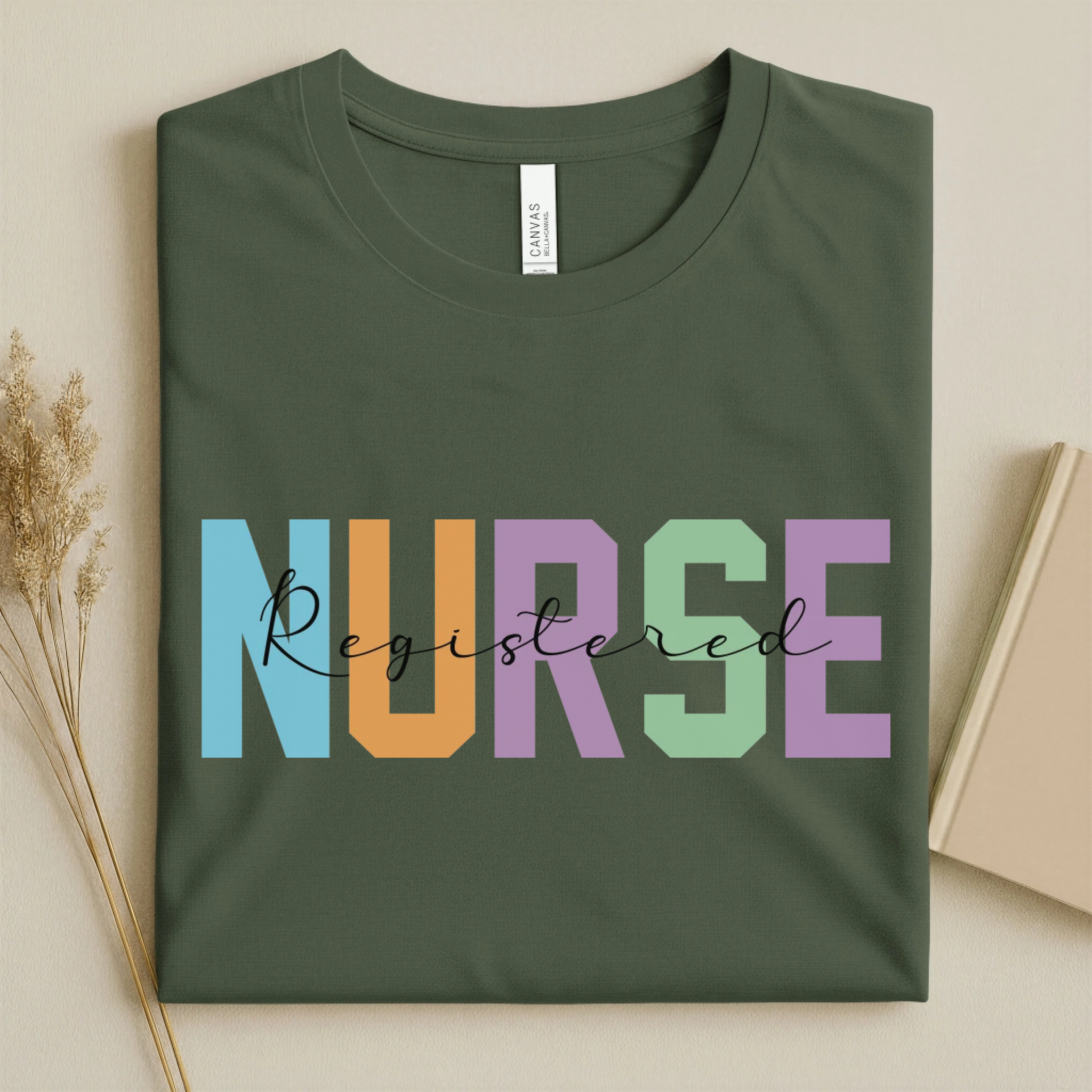 Registered Nurse Colorful Varsity Nurse T-Shirt