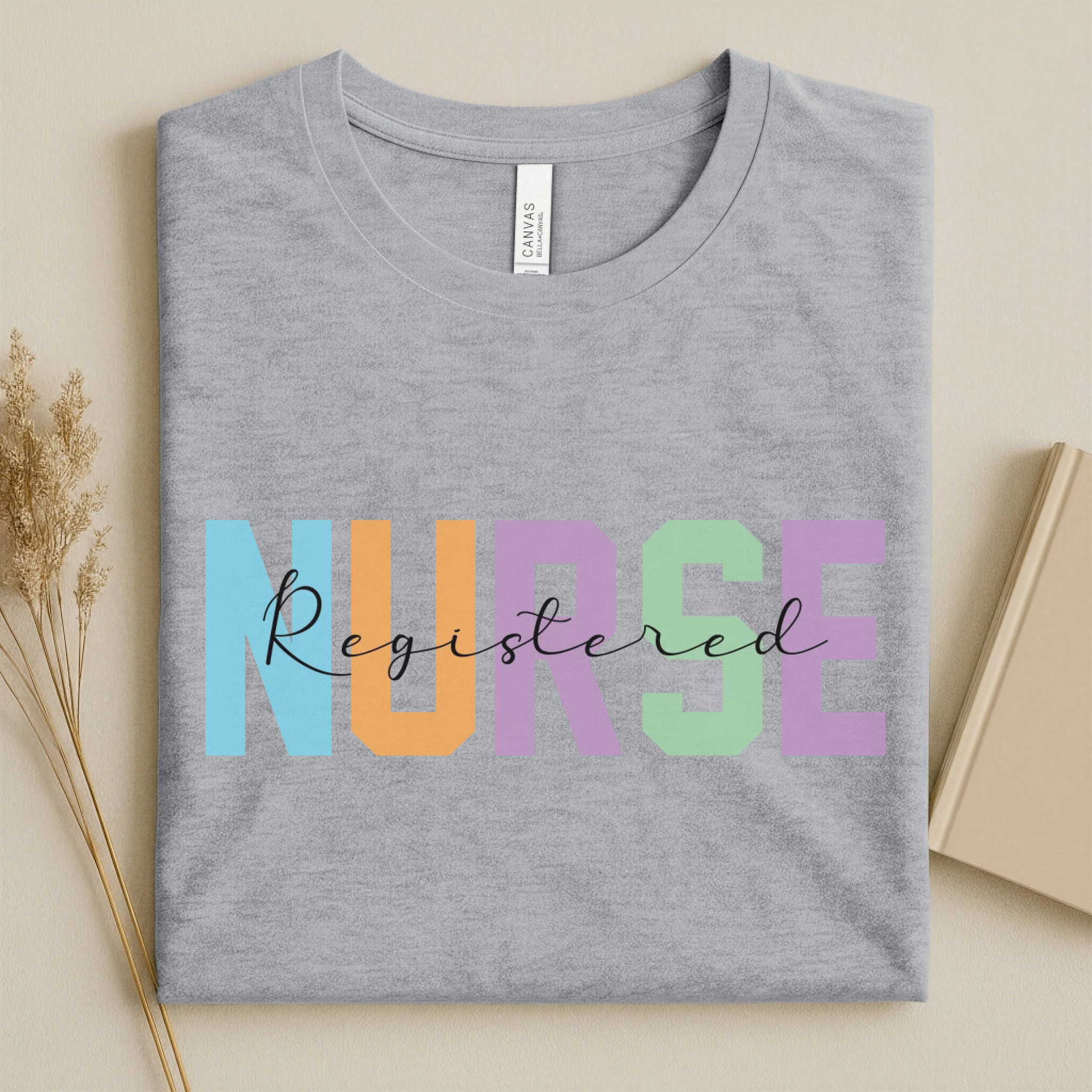 Registered Nurse Colorful Varsity Nurse T-Shirt