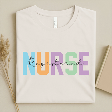 Registered Nurse Colorful Varsity Nurse T-Shirt