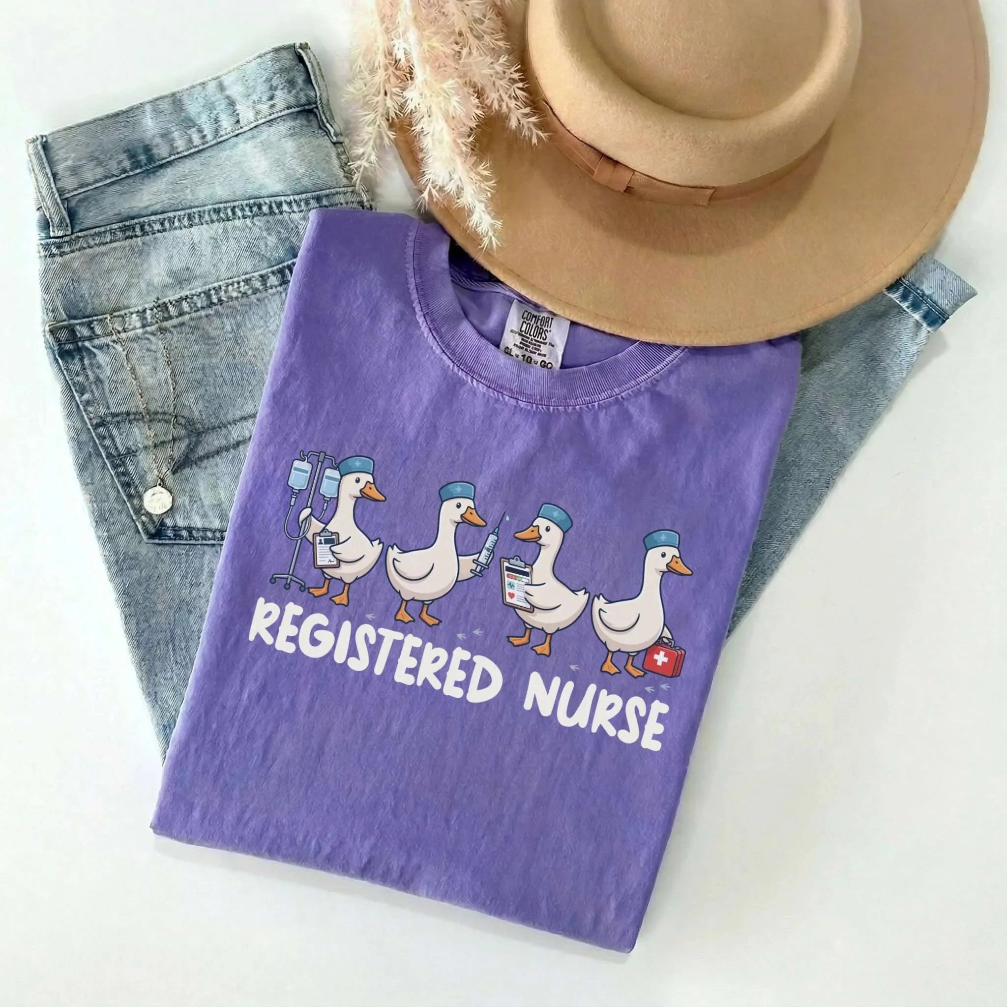 Registered Nurse Goose Comfort Colors Tee