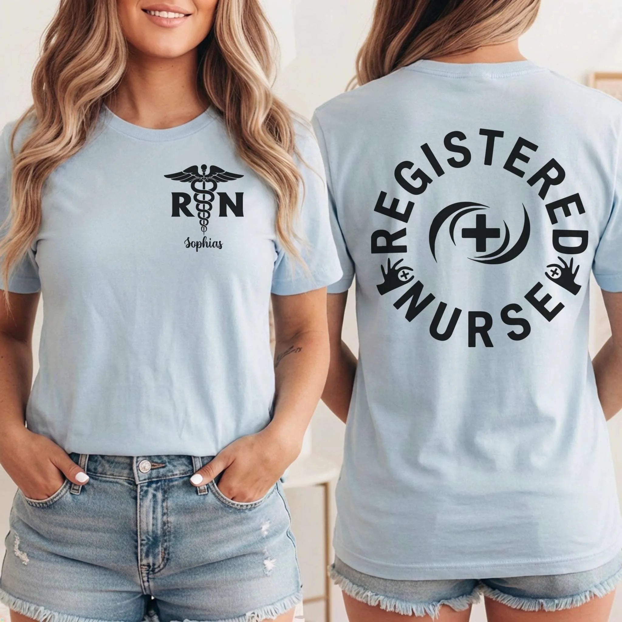 Registered Nurse RN Caduceus Custom Nurse T-Shirt