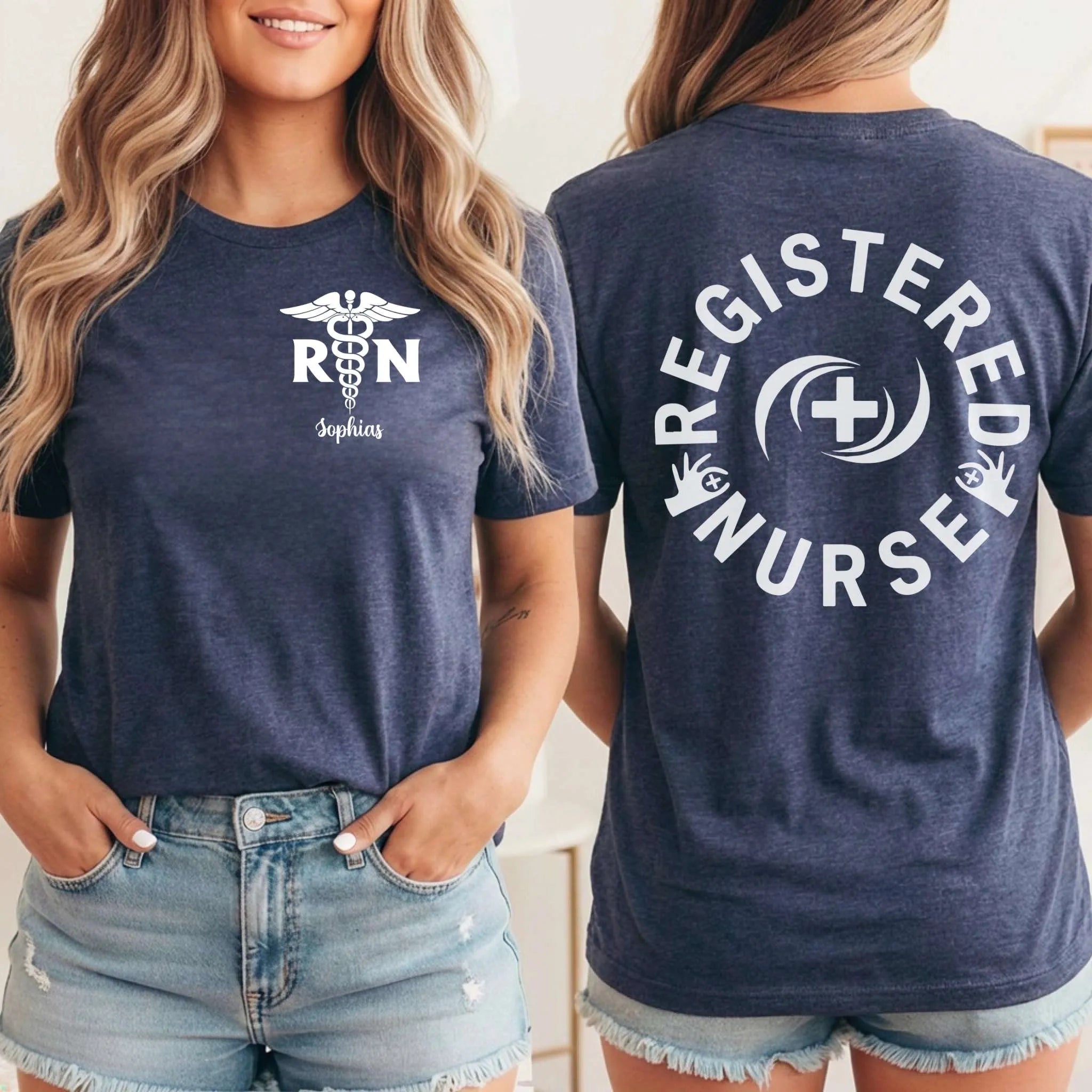 Registered Nurse RN Caduceus Custom Nurse T-Shirt