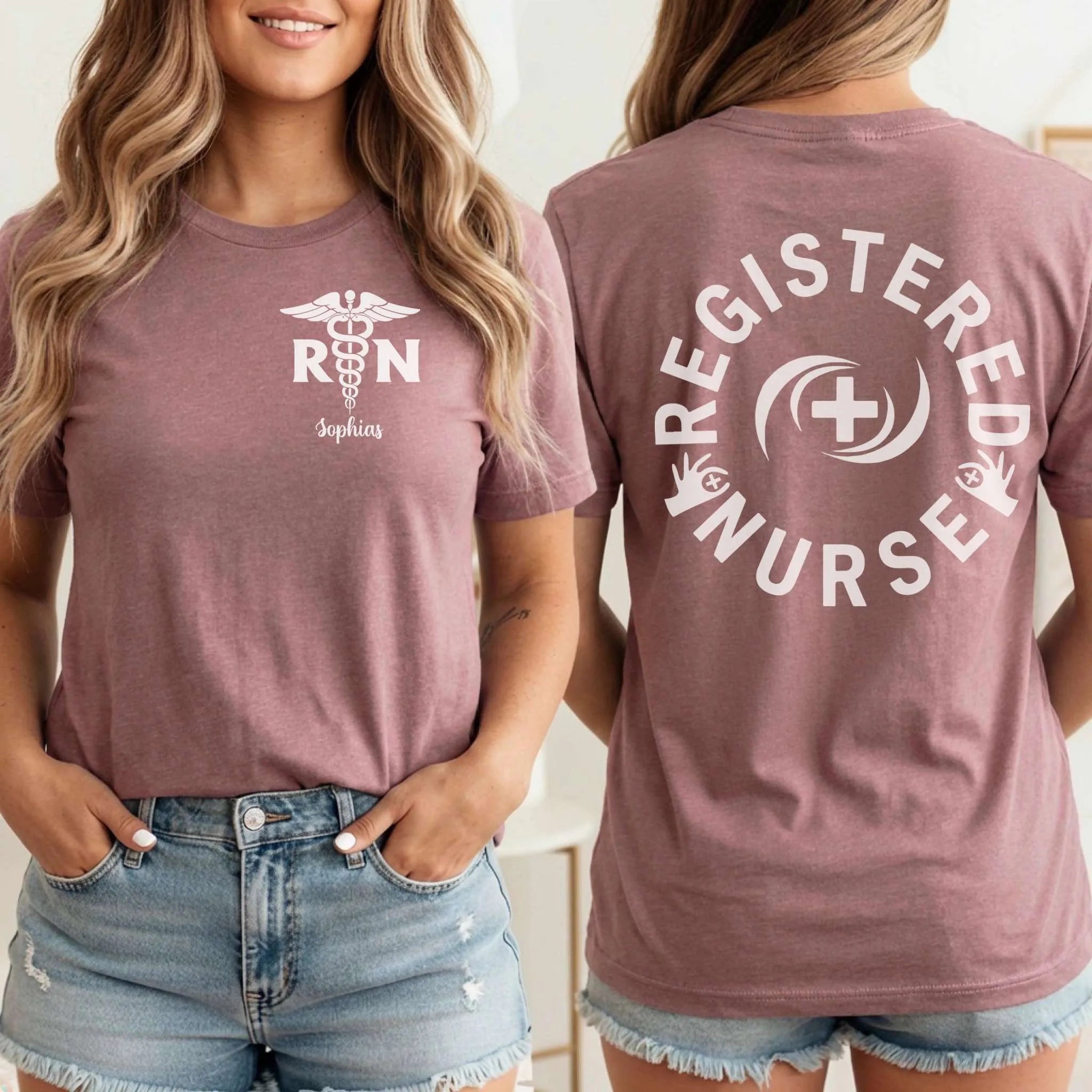 Registered Nurse RN Caduceus Custom Nurse T-Shirt