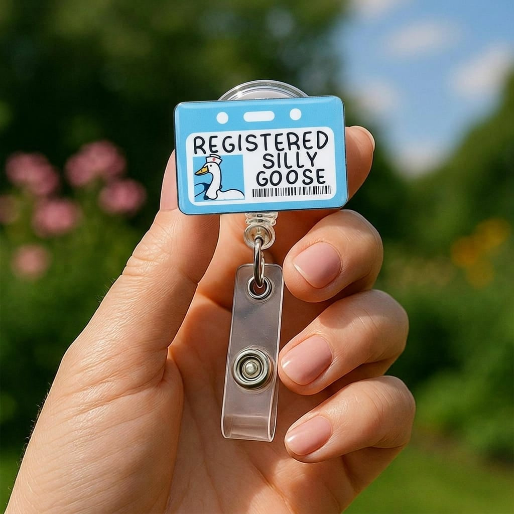 Nursehype Registered Silly Goose Nurse Retractable Badge Holder