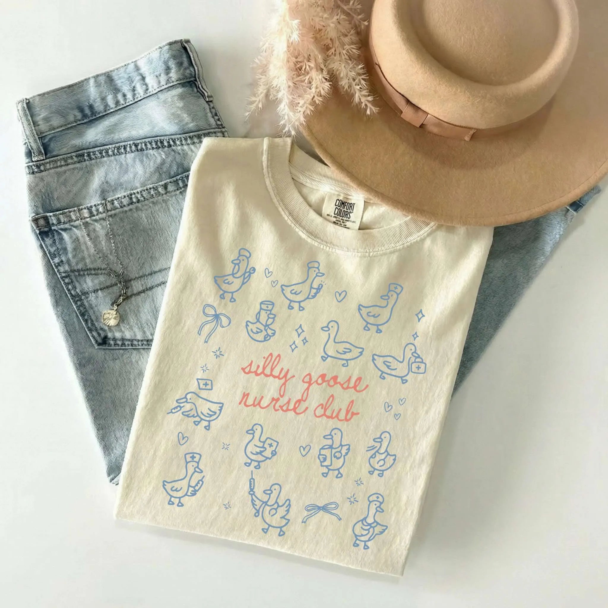 Silly Goose Nurse Club Comfort Colors Tee