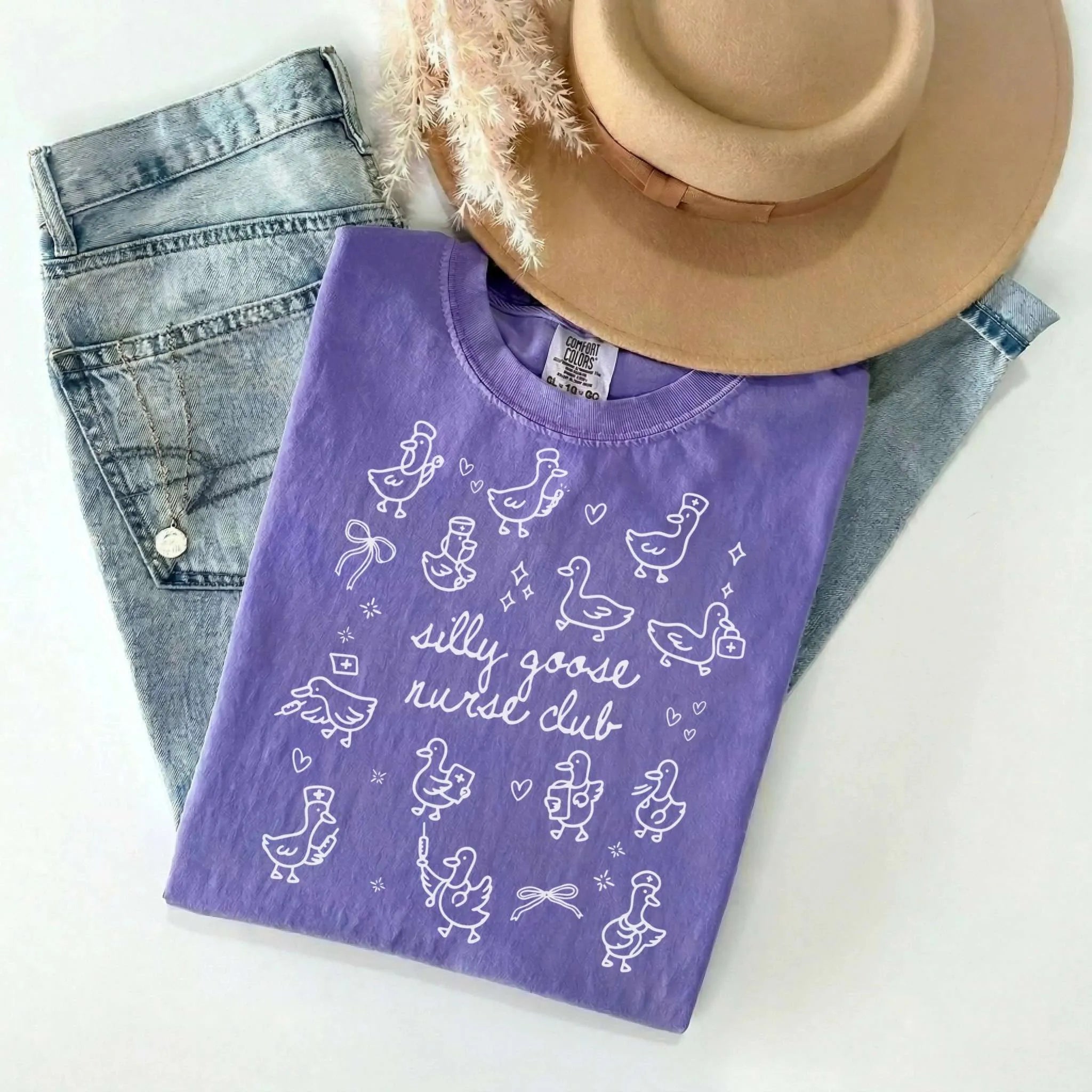 Silly Goose Nurse Club Comfort Colors Tee