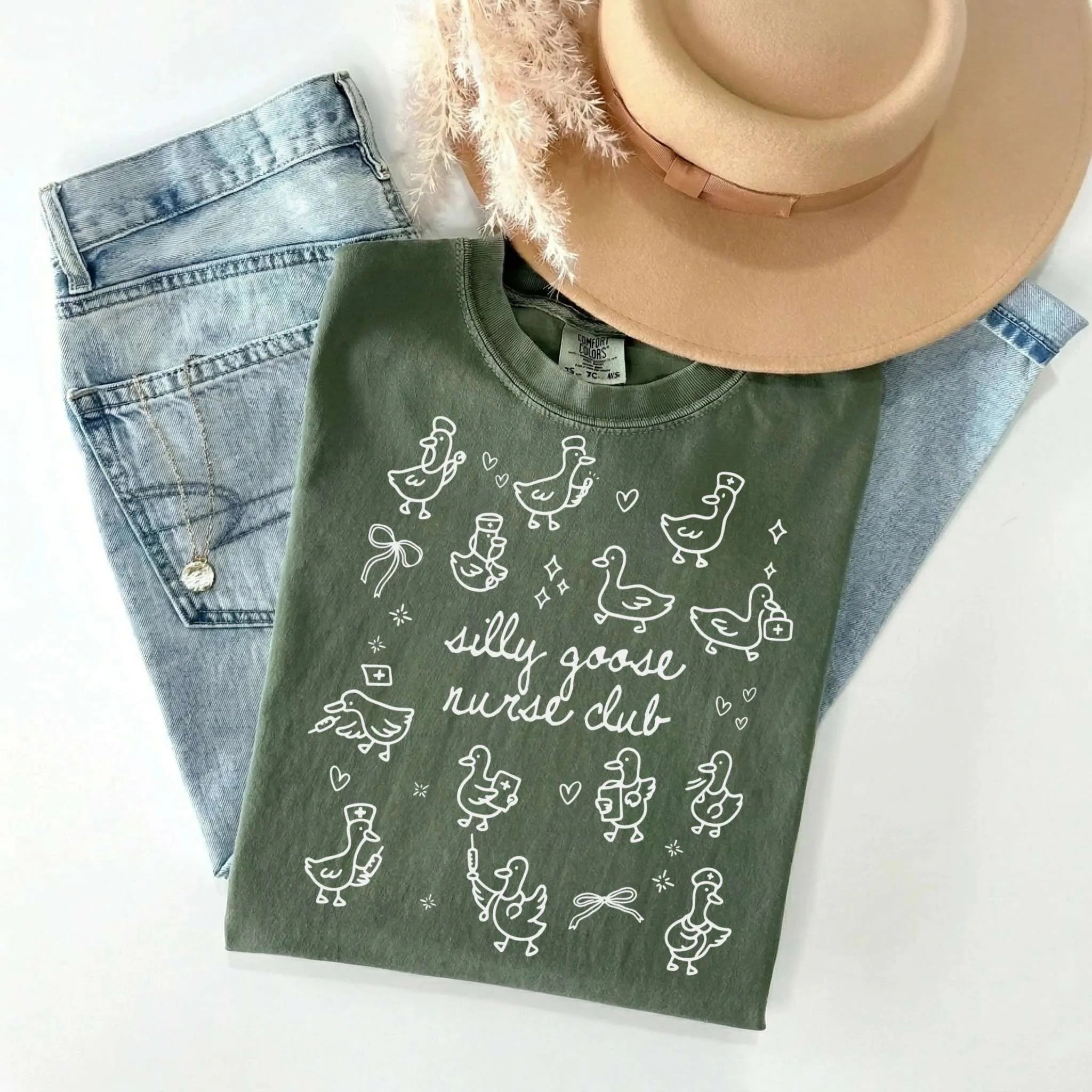 Silly Goose Nurse Club Comfort Colors Tee