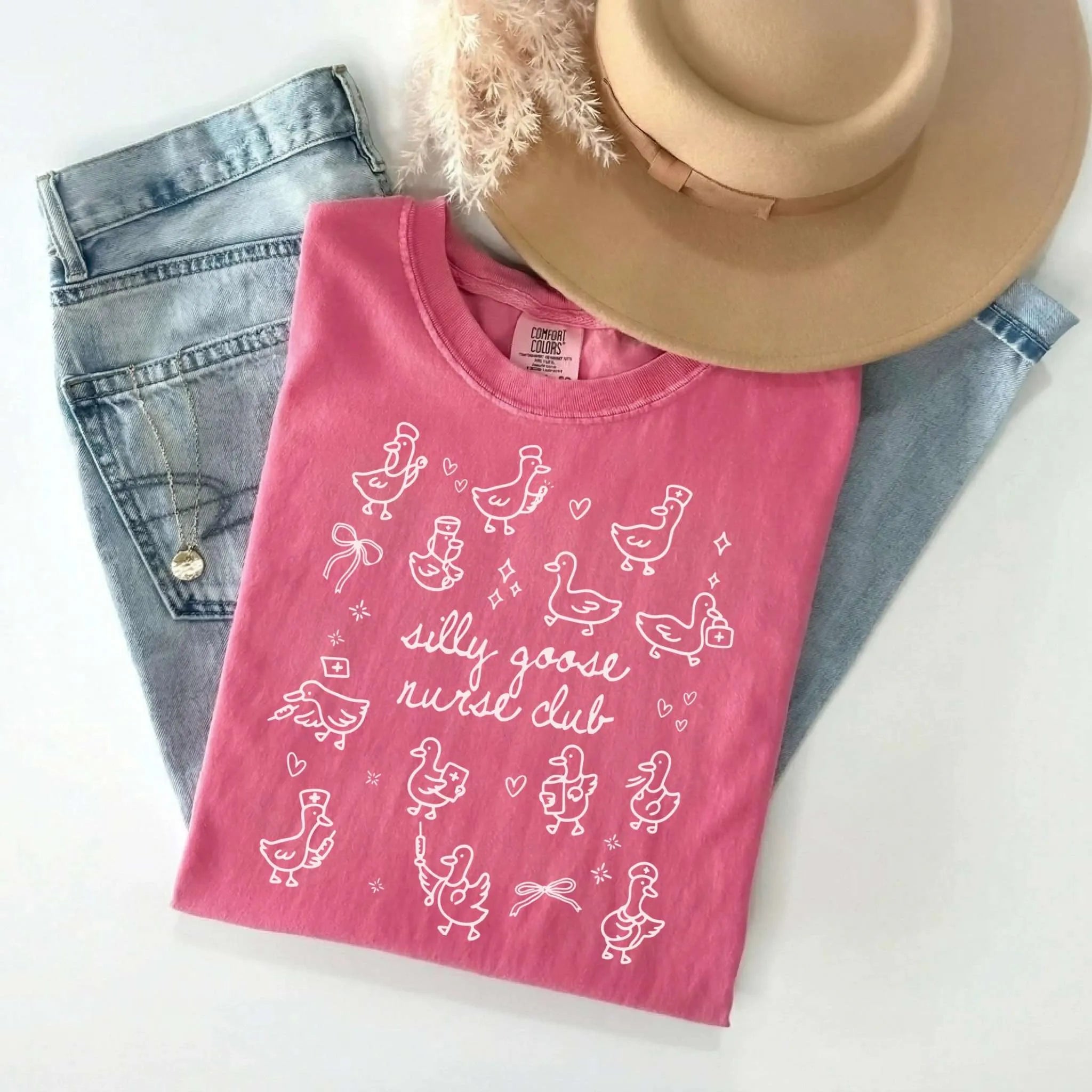 Silly Goose Nurse Club Comfort Colors Tee
