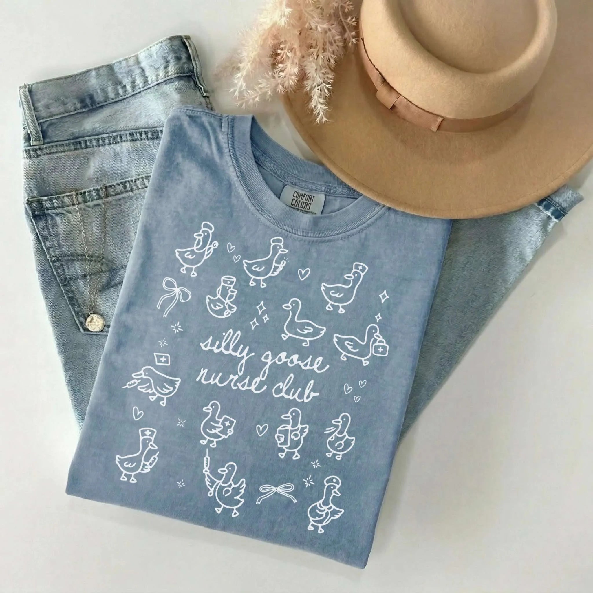 Silly Goose Nurse Club Comfort Colors Tee