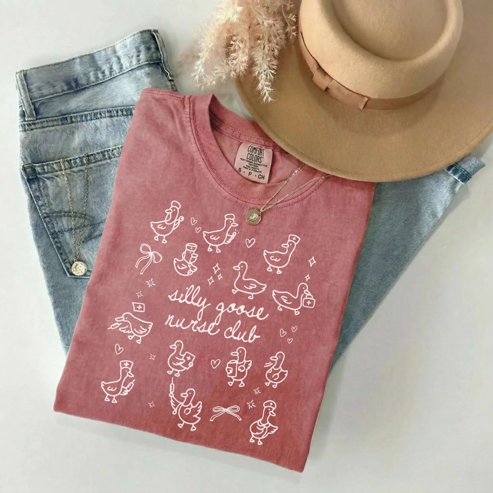 Silly Goose Nurse Club Comfort Colors Tee