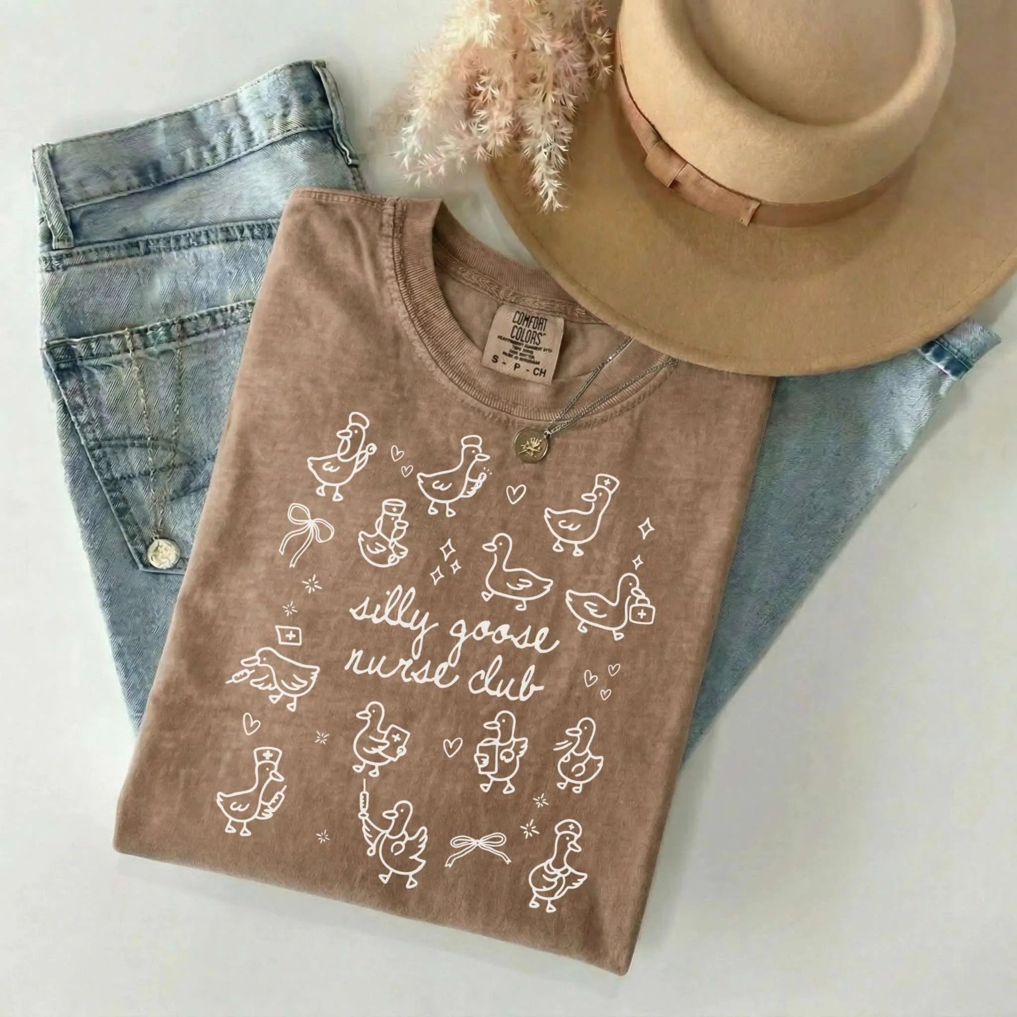 Silly Goose Nurse Club Comfort Colors Tee