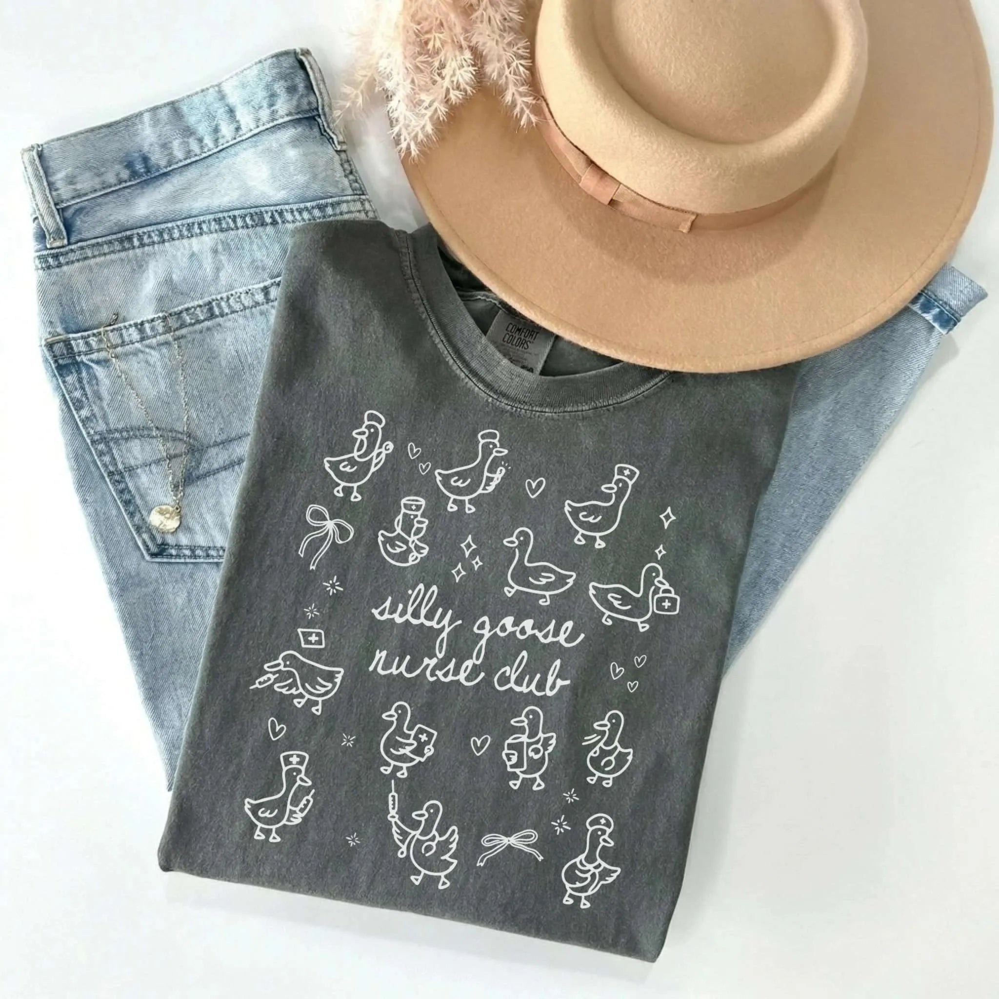 Silly Goose Nurse Club Comfort Colors Tee