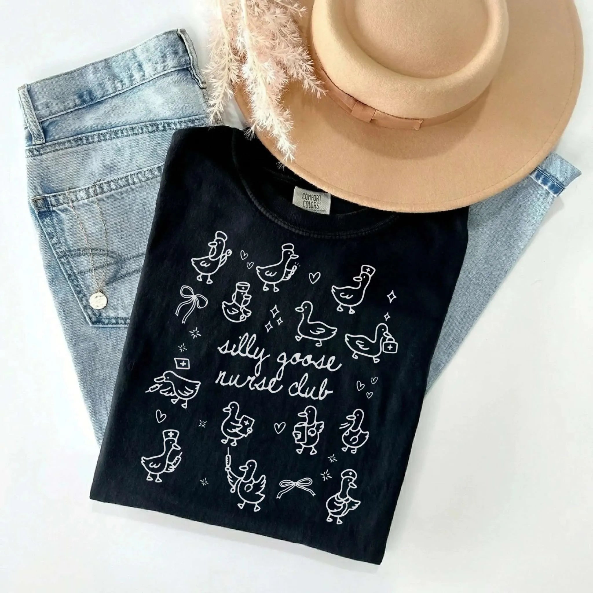 Silly Goose Nurse Club Comfort Colors Tee
