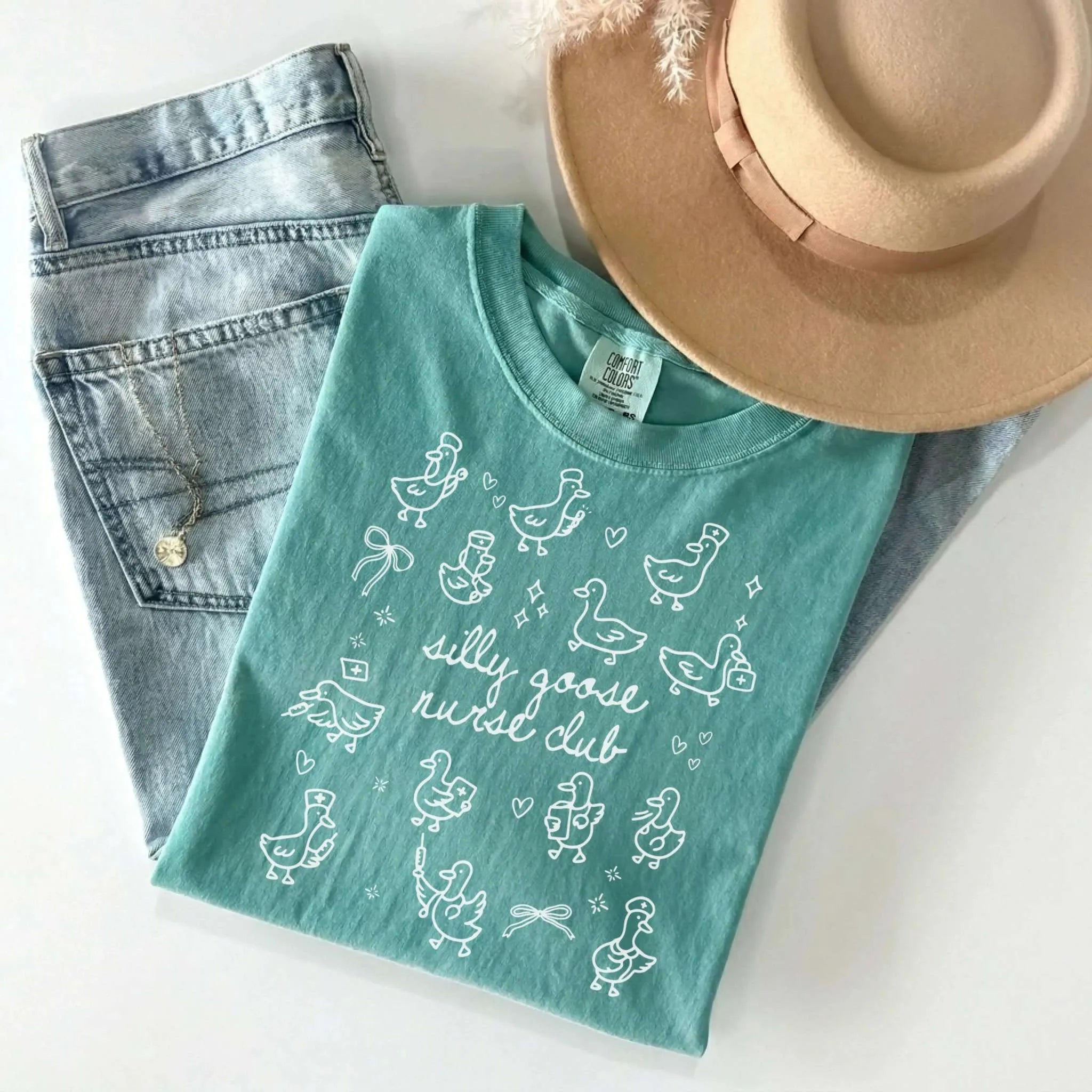 Silly Goose Nurse Club Comfort Colors Tee