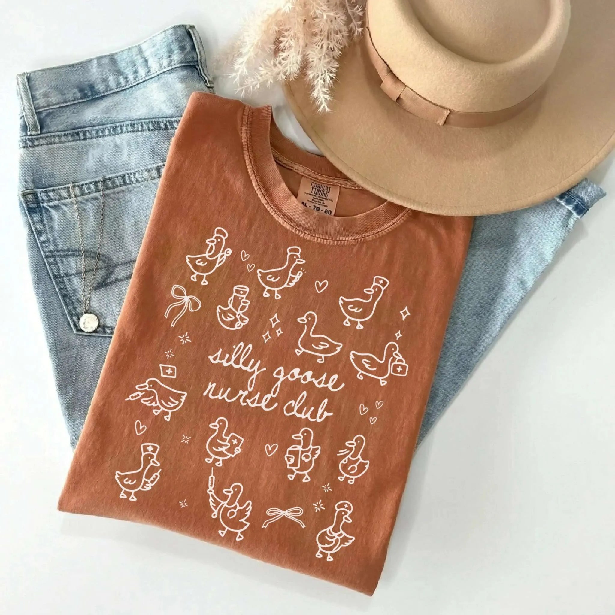 Silly Goose Nurse Club Comfort Colors Tee