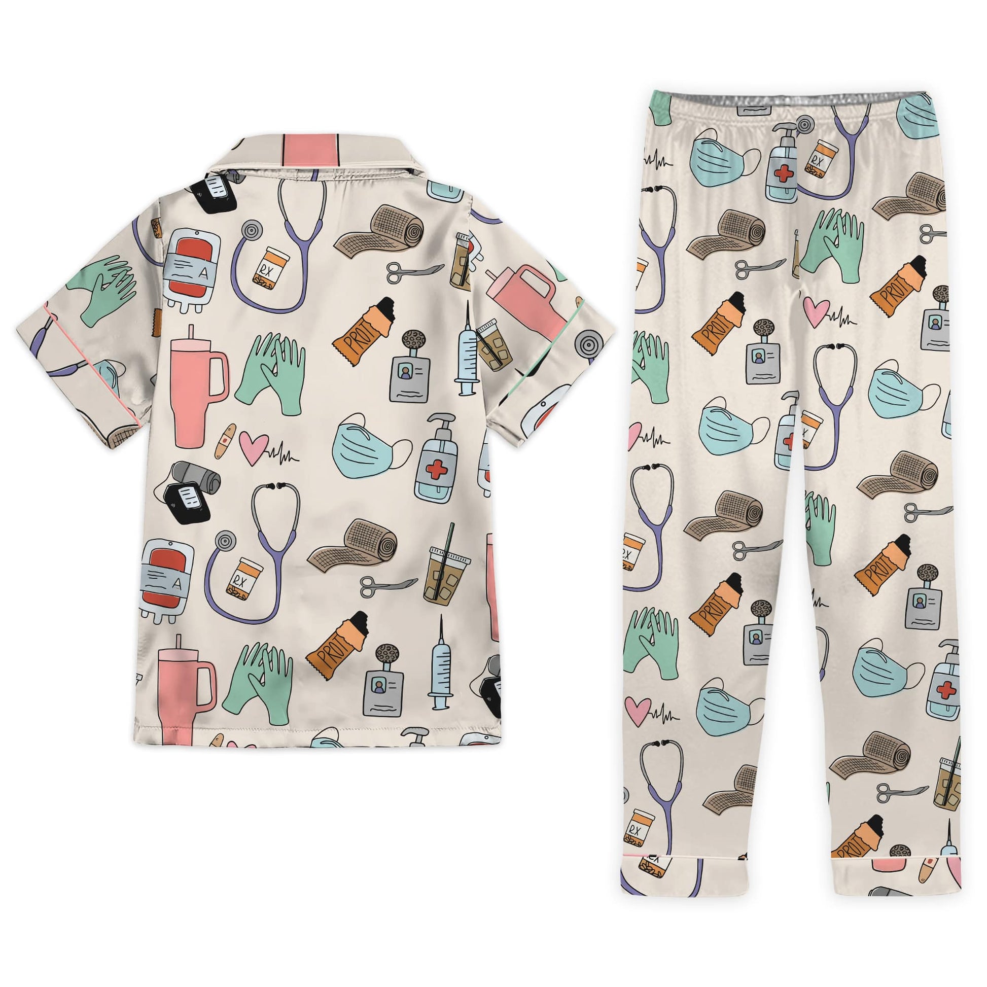 Nursehype Vintage Medical Icon Nurse Silky Pajama Set